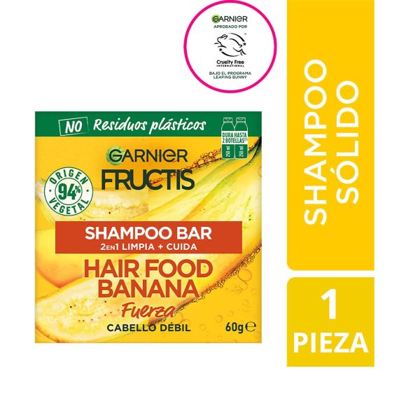 Fructis Shampoo Sólido Hair Food Banana 60 gr