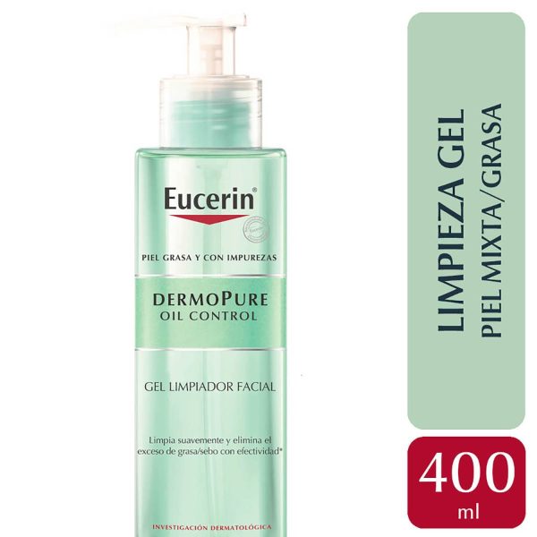 Eucerin Gel Limpiador Diario Dermopure Oil Control Para Piel Grasa 400 ml