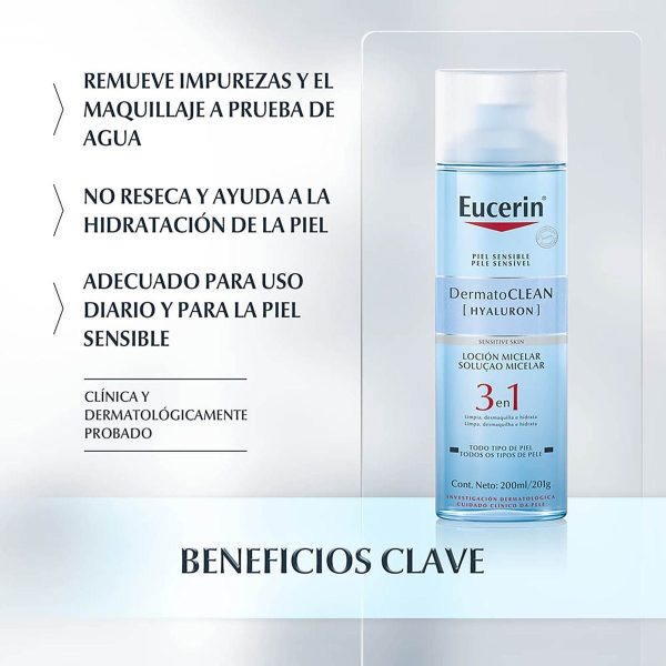 Eucerin Dermatoclean Hyaluron Locion 3En1 400 ml