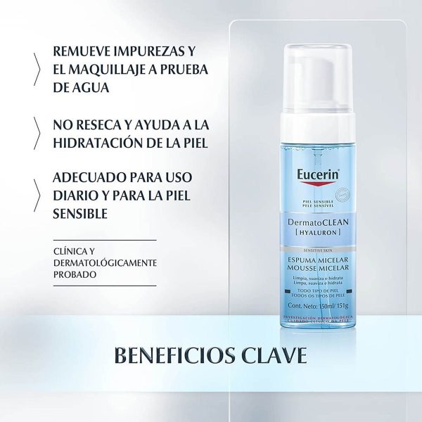 EUCERIN DERMATOCLEAN ESPUMA MICELAR x150 ml