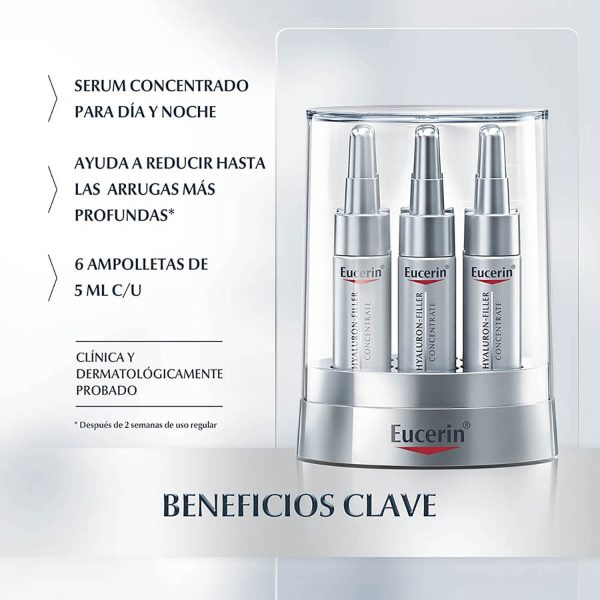Eucerin Sérum Antiarrugas Hyaluron-Filler Concentrate 6 Tubos 5 ml C/U