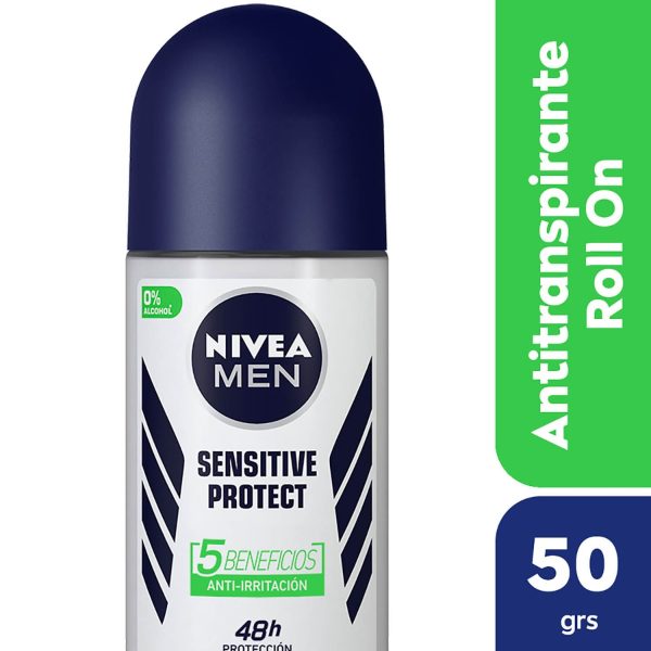 Nivea Desodorante Antitranspirante men Sensitive Protect Roll On 50 ml