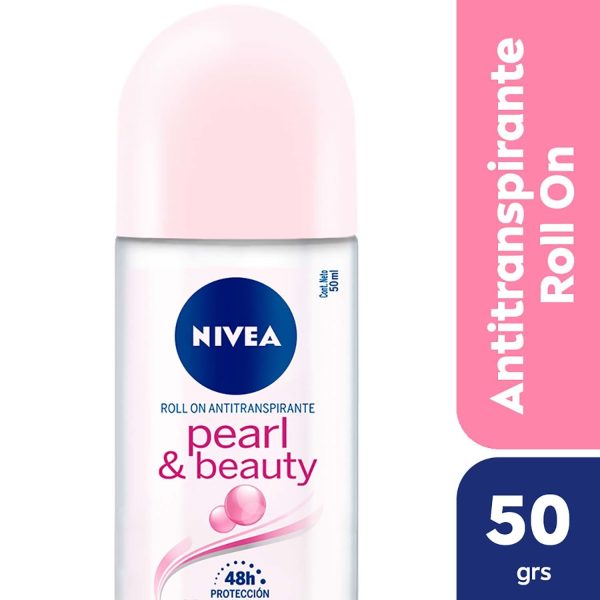 Nivea Desodorante Antitranspirante Femenino pearl & Beauty Roll On 50 ml