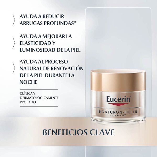 Eucerin Crema Antiedad de Noche Hyaluron-Filler + Elasticity Fps 15 50 ml