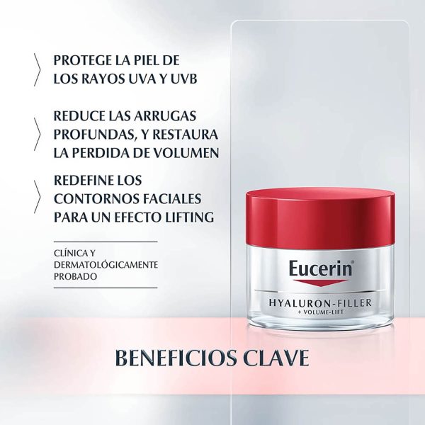 Eucerin Crema Hyaluron-Filler + Volume-Lift Piel Normal a Mixta Fps15 50 ml