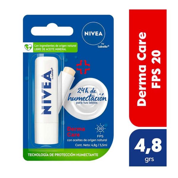 NIVEA LABELLO LAB PROTEC DERMA CARE F20 X 4,8GR