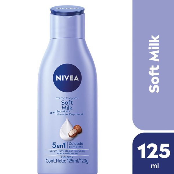 Nivea Crema Corporal Soft Milk 5 en 1 piel Seca 125 ml