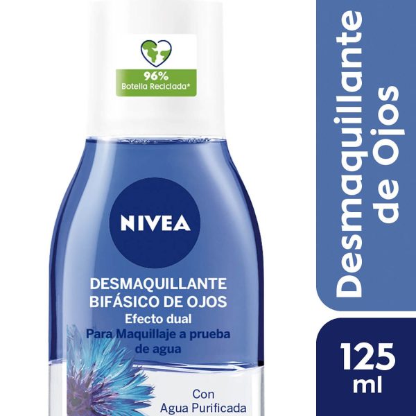 Nivea Desmaquillante Bifásico de Ojos Efecto Dual Para Piel Sensible 125 ml