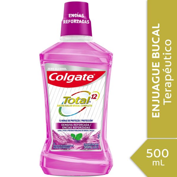 Colgate Enjuague Bucal Total 12 Encias Reforzadas 500 ml