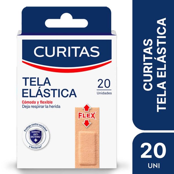 Curitas Apósitos Adhesivos Tela Elástica Todo Tipo de Piel (20 Unidades)