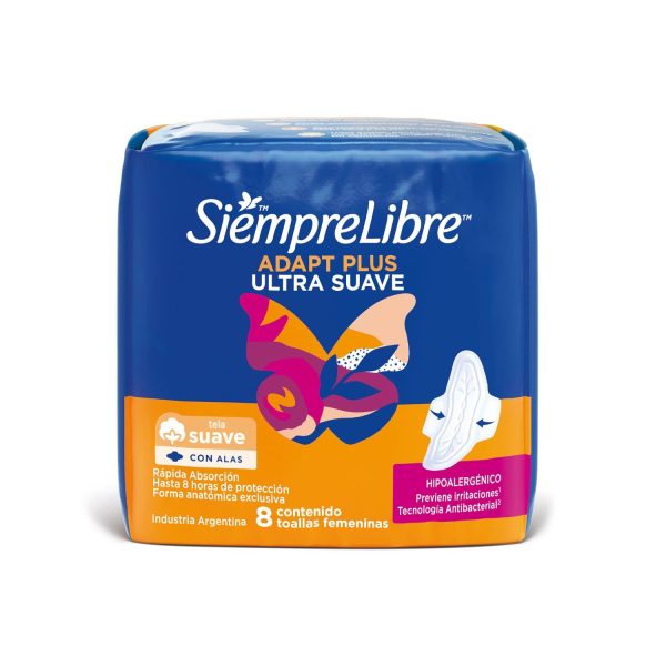 Siempre Libre Toallitas Femeninas Con Alas (8 Unidades)
