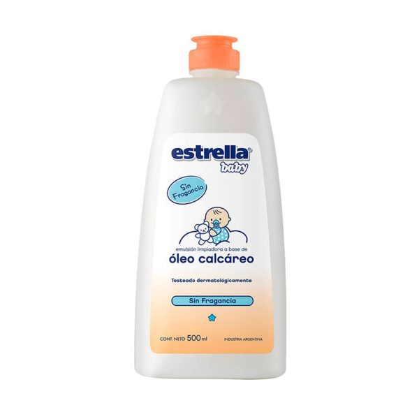 Estrella Baby Oleo Calcareo 500 ml Sin Fragancia Con Extracto de Algodon