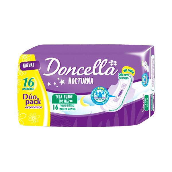 DONCELLA TOALLA NOCTURNA DUO PACK C/ALAS X 16