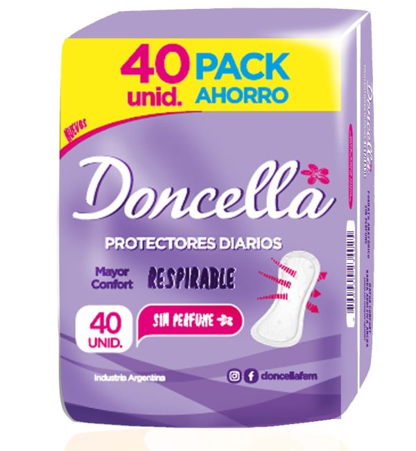 Doncella Protector Diario Pocket Sin Perfume (40 U)