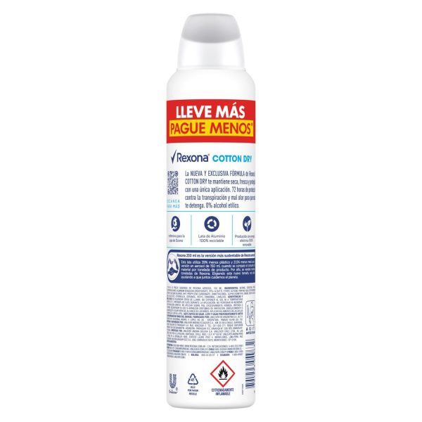 Rexona Desodorante Cotton Dry 250 ml