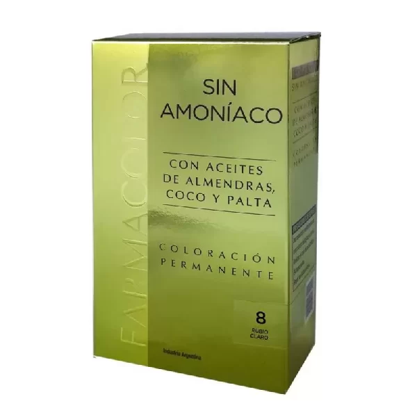 FARMACOLOR KIT SIN AMONIACO 8 RUBIO CLARO ENV X 1
