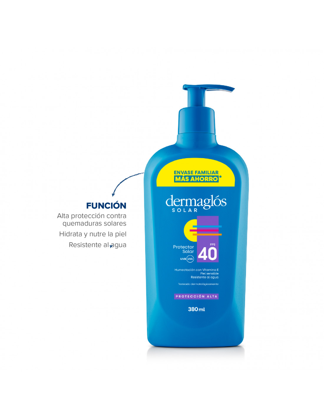 Dermaglos Protector Solar Fps 40 emulsion 380 ml